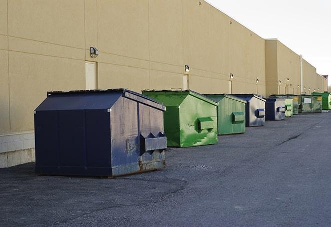 several large trash cans setup for proper construction site cleanup in Bonney Lake, WA